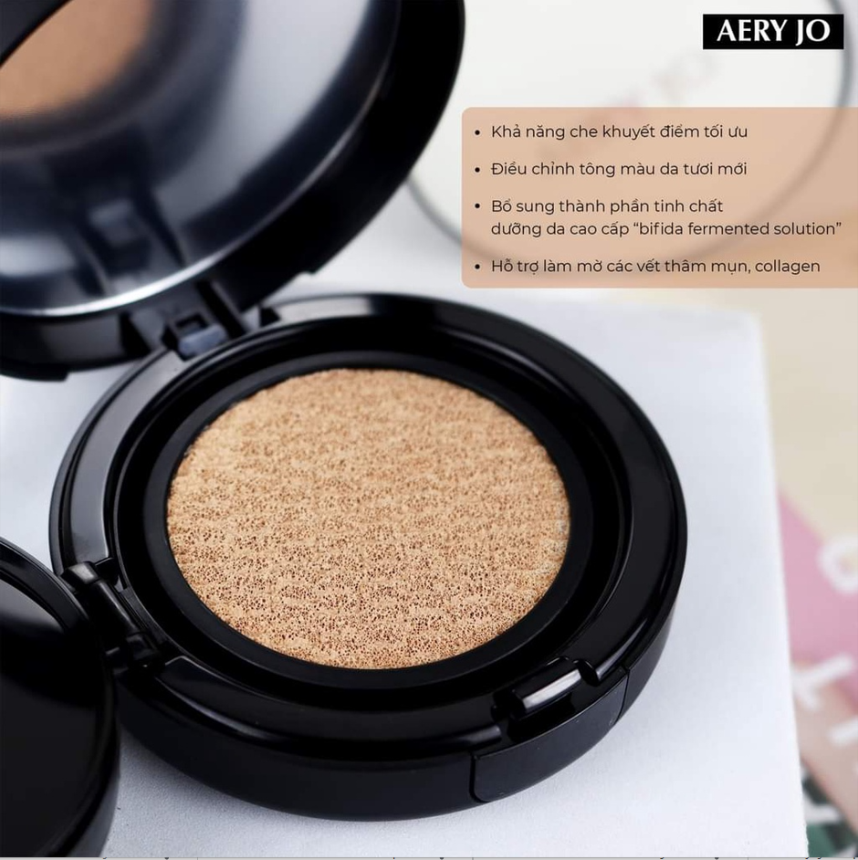 Phần nước trang điểm che khuyết điểm AERY JO MOISTURE GLOW CUSHION #No 23 - Tông da (không lõi)
