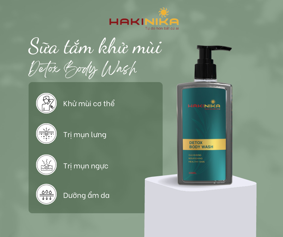 Sữa tắm ngăn mùi cơ thể, giảm mụn lưng HAKINIKA