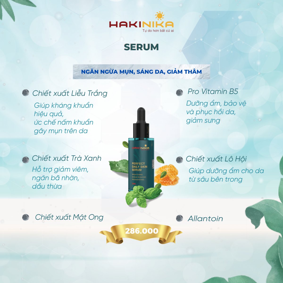 Serum trị mụn chiết xuất liễu trắng HAKINIKA