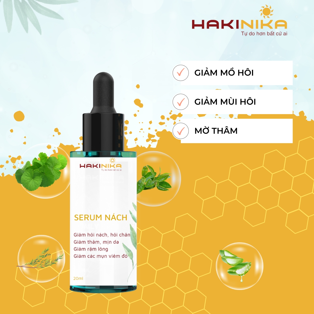 Serum nách khử mùi, giảm viêm HAKINIKA