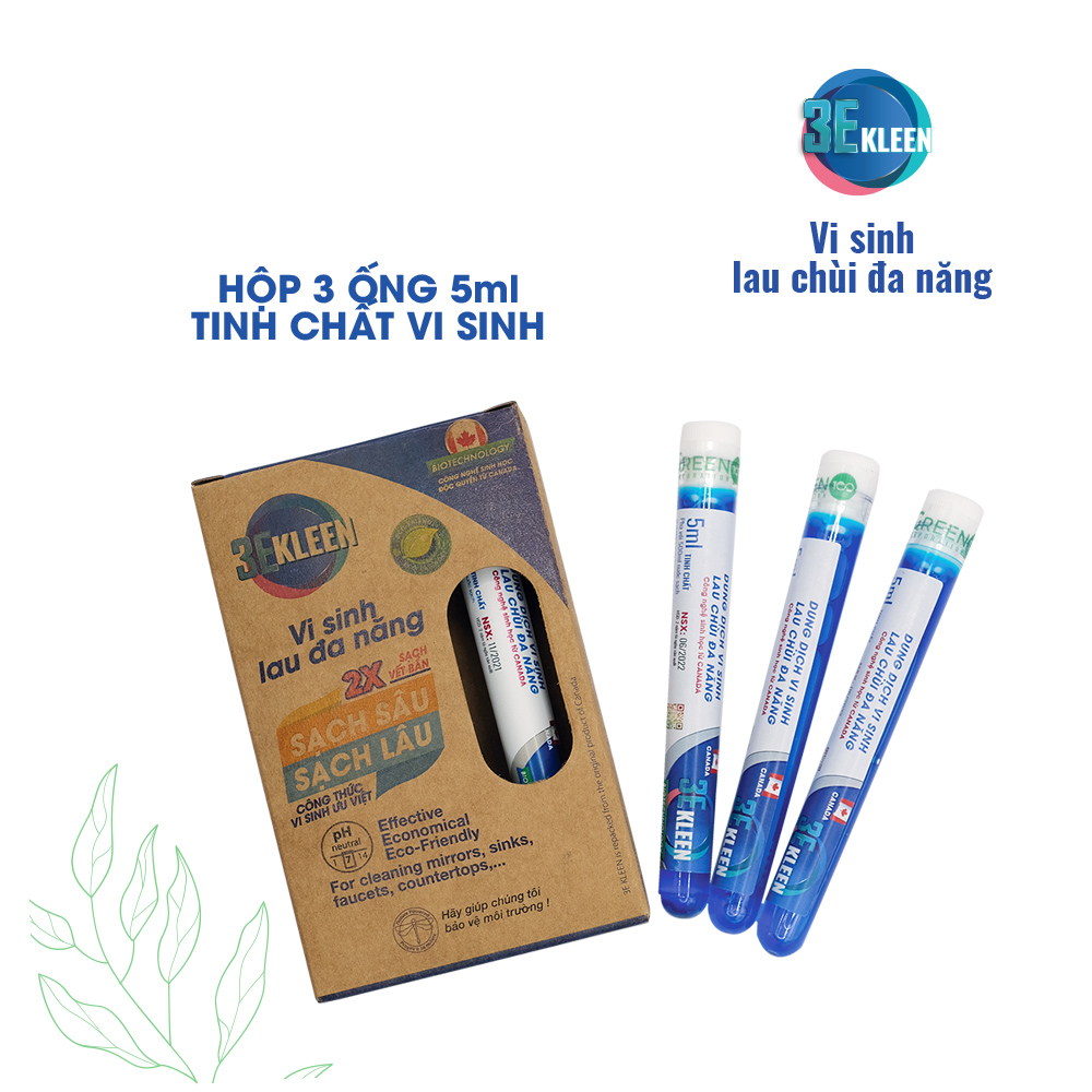Lau đa năng sinh học 3E KLEEN hộp 3 ống 5ml